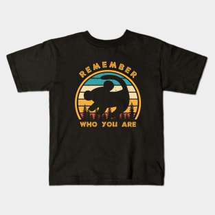 Remember Who You Are Vintage Lion Kids T-Shirt